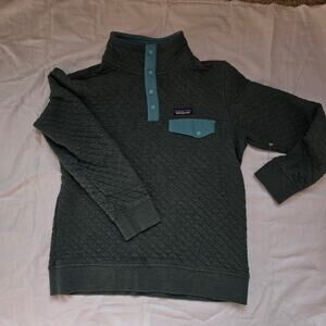 Women’s Patagonia W Organic Cotton Quilt Snap-T Pullover Nouveau Green M
